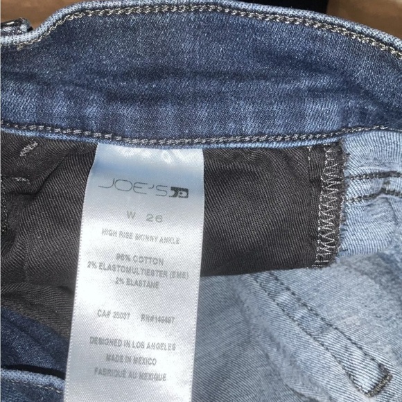 Joe's Jeans High Rise Skinny Ankle Women's Size 26x27 Dark Wash Stretch Denim - Picture 4 of 14